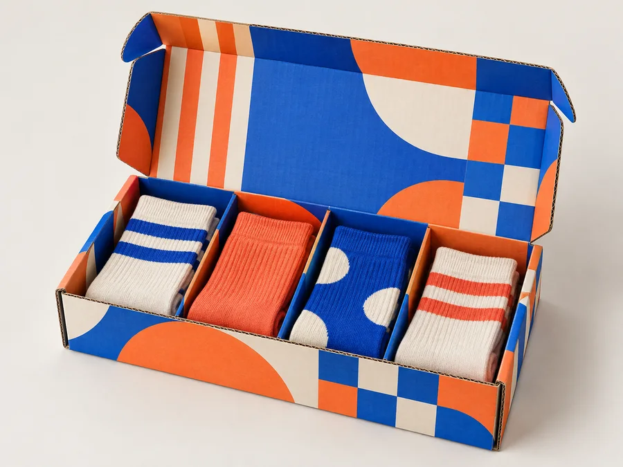 Structural and print visualization of Sock collection box