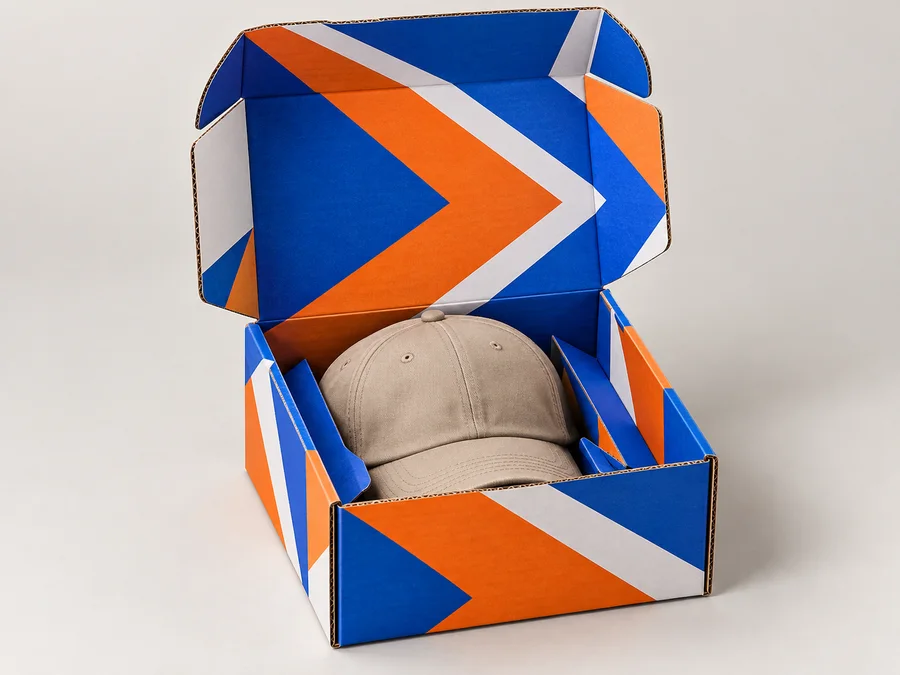 Structural and print visualization of Cap delivery box